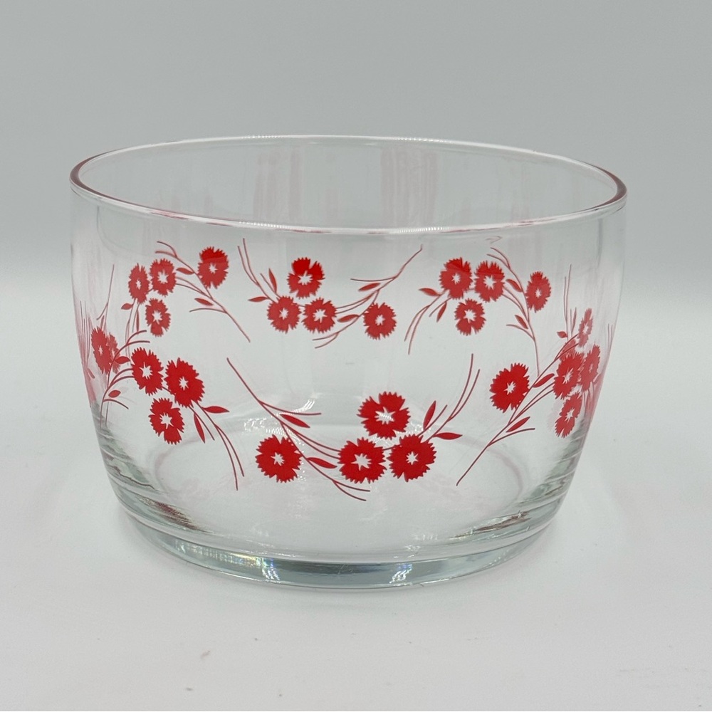 Floral Storage Bowl: Red Wheatflower